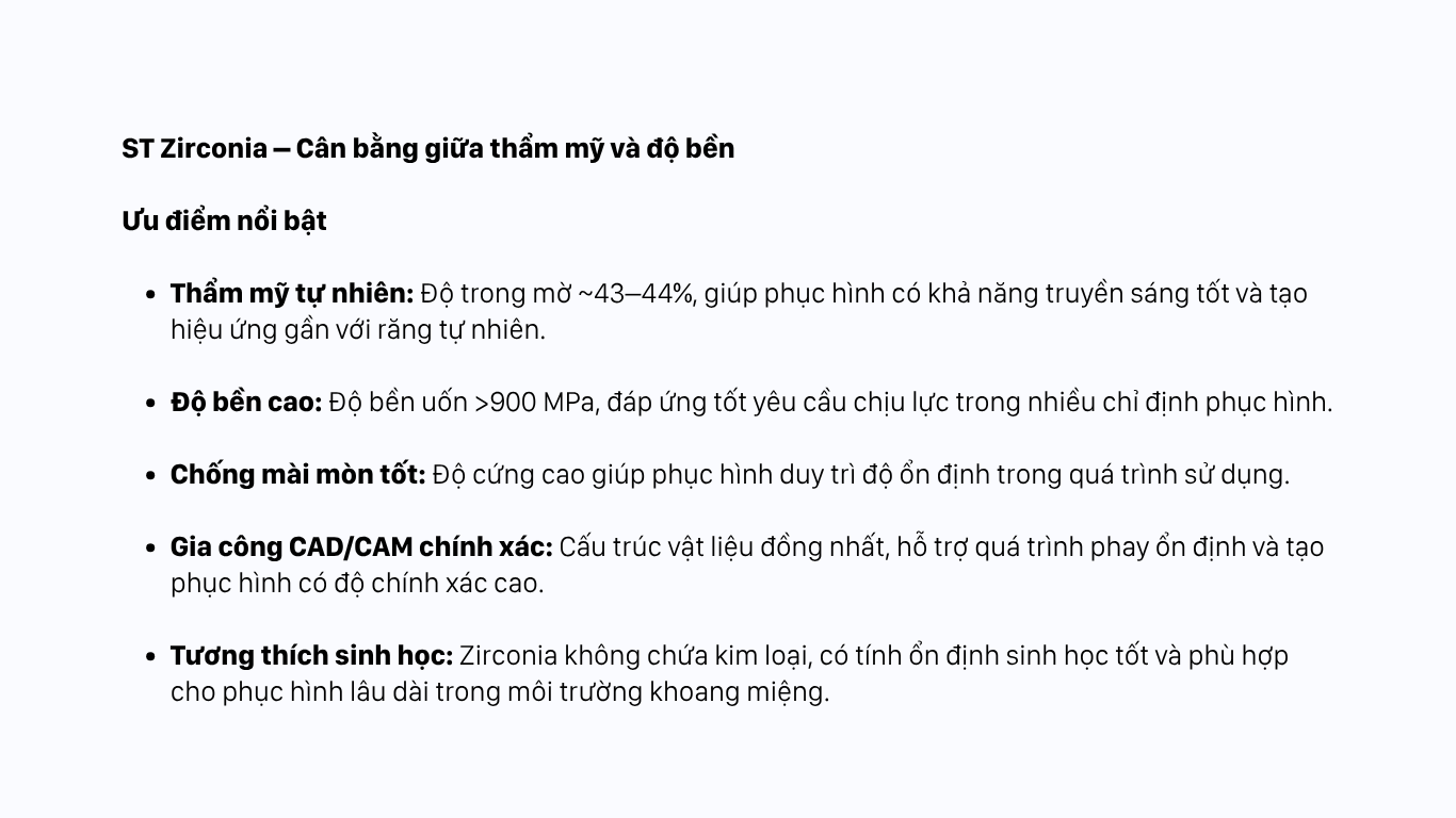 Phôi sứ zirconia Zotion ST White 2
